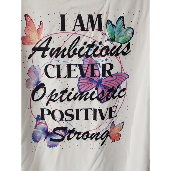 Positive Affirmation Tank Top Juniors M 5-7 Sublimation design on soft Polyester - Picture 3 of 3